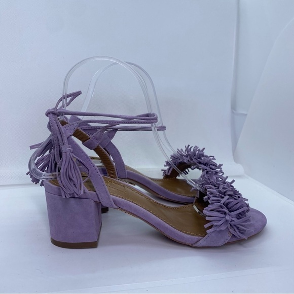 Aquazzura Wild Thing 50 Sandals Lilac Size 37 Rare - Picture 2 of 7